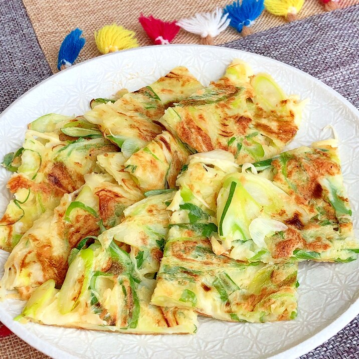 おやつに簡単ねぎチヂミ レシピ 作り方 By Cocono 楽天レシピ